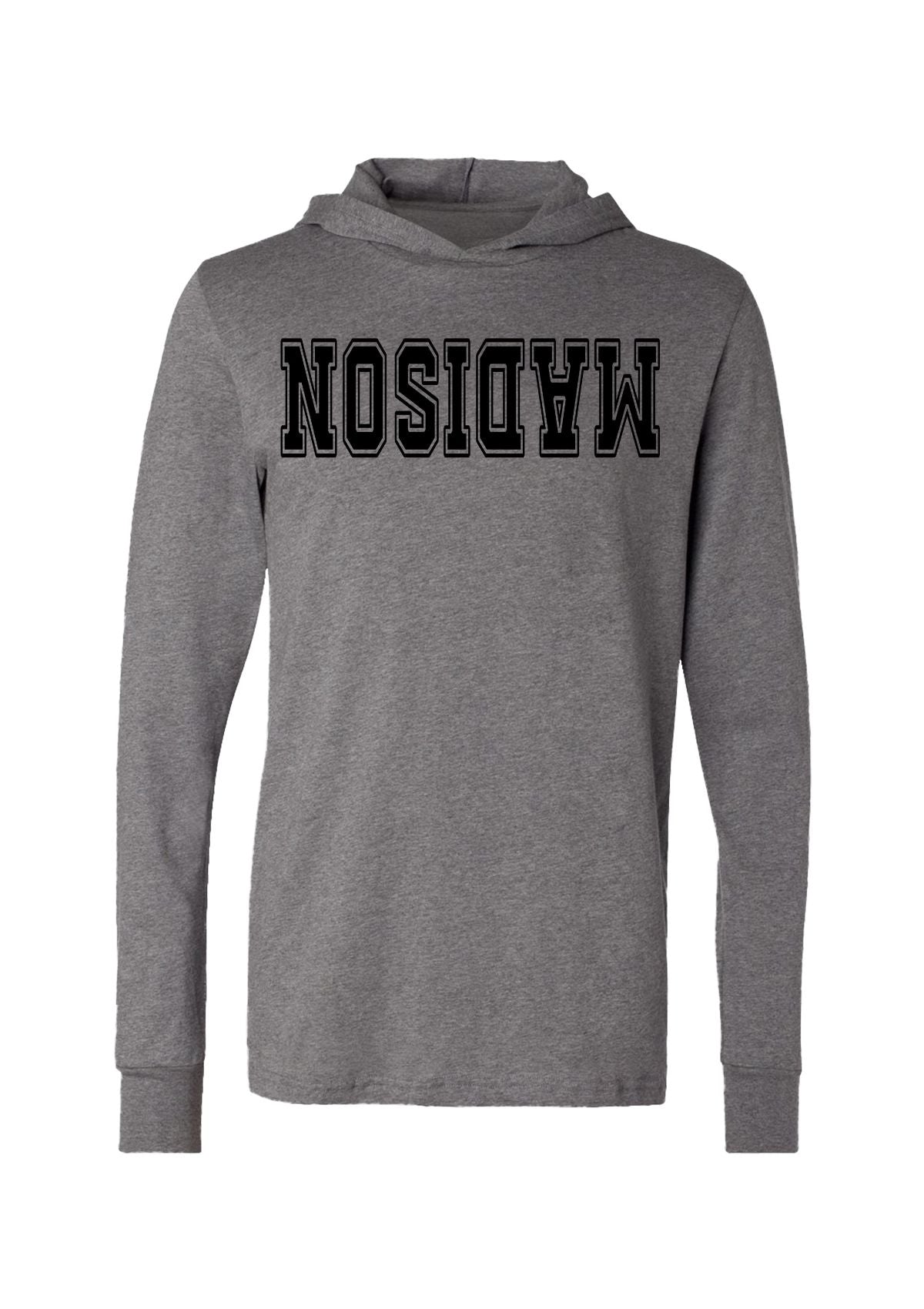 Madison FlipSide Hoodie Tee – Upside Down College Town Tee