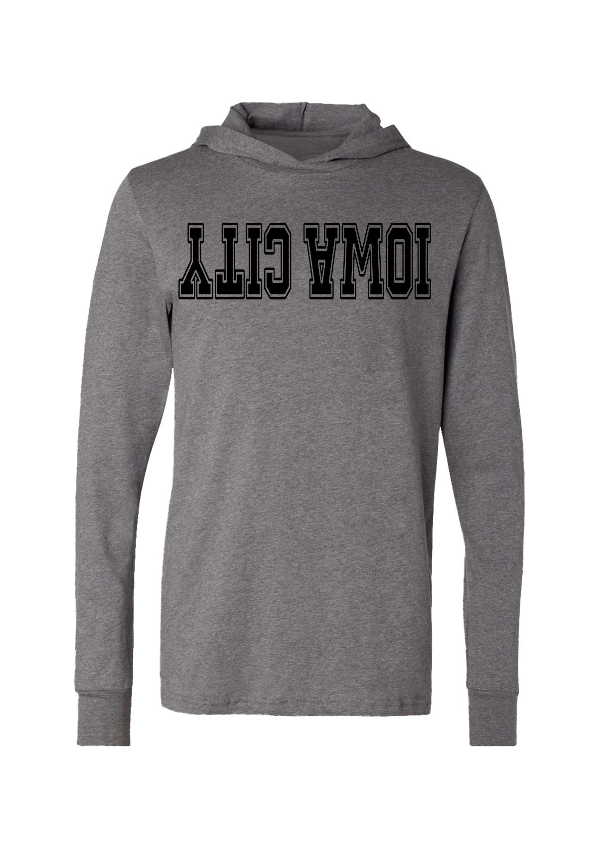 Iowa City FlipSide T-Shirt Hoodie – Where Writers, River Walks & Rebellion Meet