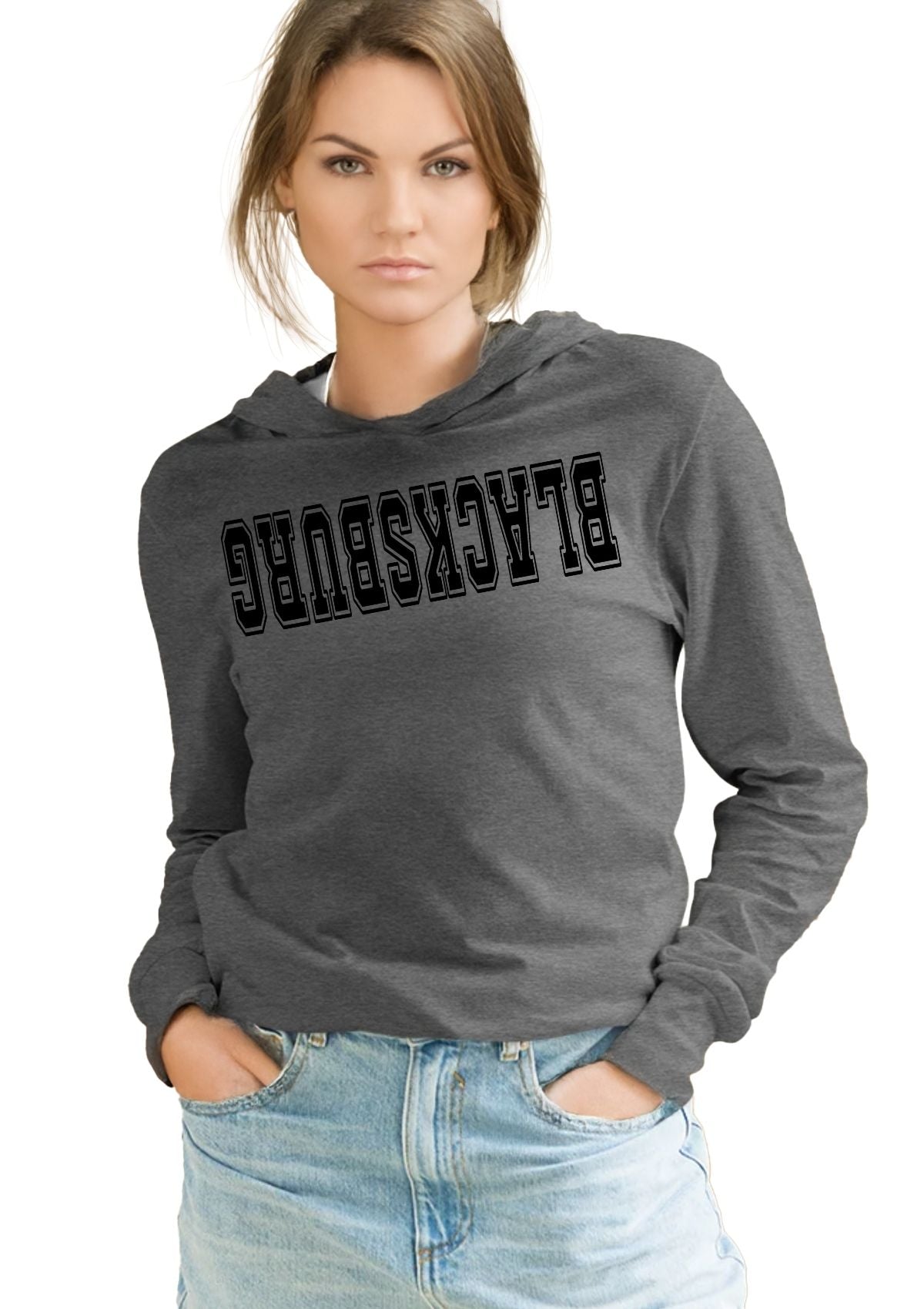 Blacksburg, VA FlipSide Hoodie Tee – For Those Who Know the Drill