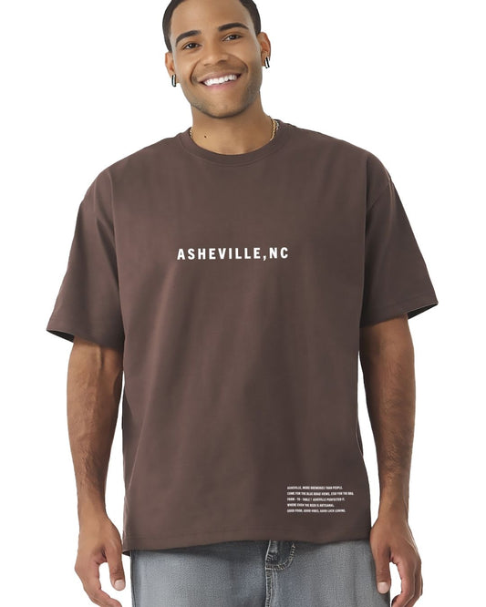 Asheville, NC Oversized T-Shirt – 7.5 oz Airlume Cotton