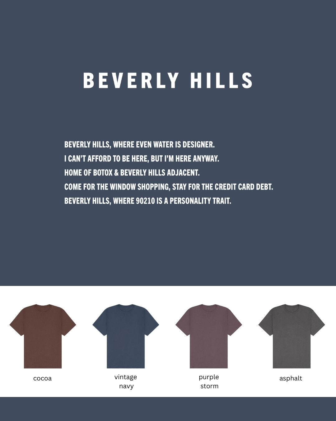Beverly Hills Oversized Heavyweight T-Shirt – Designer Water Vibes