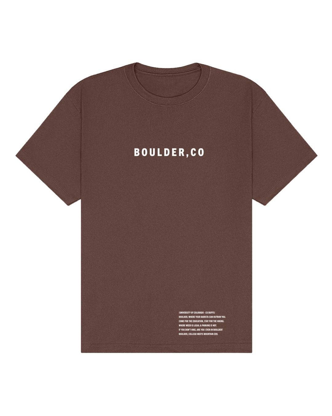 Boulder, CO Oversized Heavyweight T-Shirt – Mountain Town Meets College Cool Tee