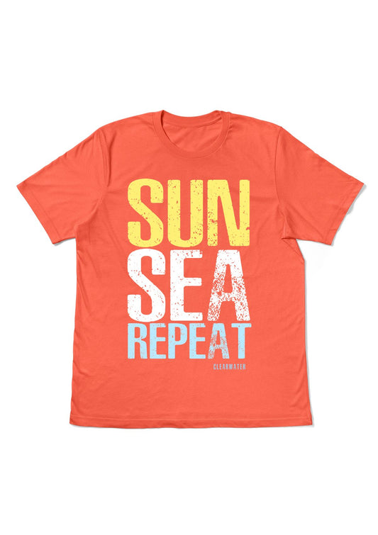 Clearwater Beach - “Sun Sea Repeat” T-Shirt