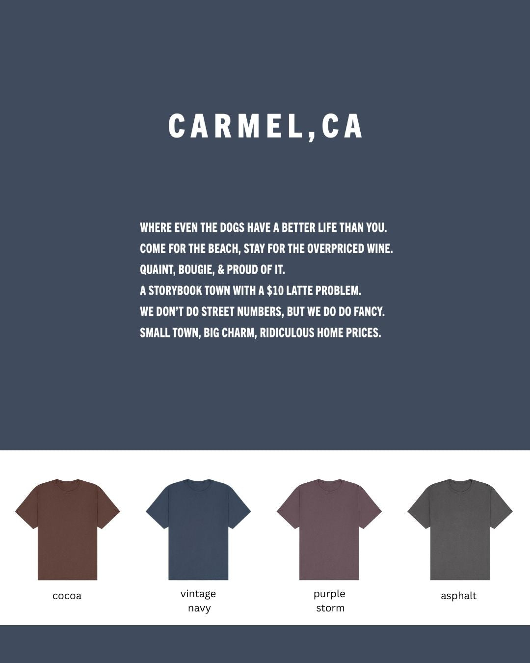 Carmel, CA Oversized Heavyweight T-Shirt – Bougie by the Beach
