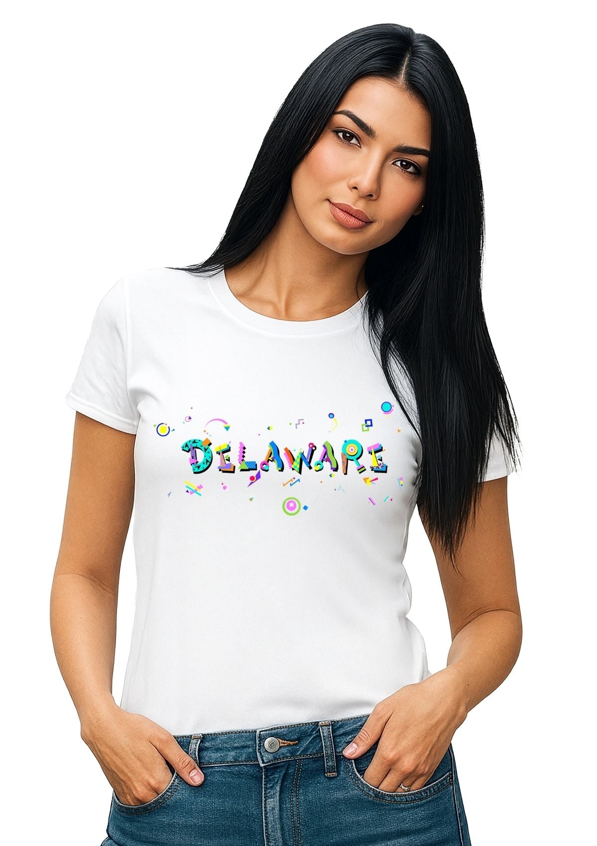 Delaware POPtype T-Shirt β Retro Memphis Style Souvenir Tee ποΈ
