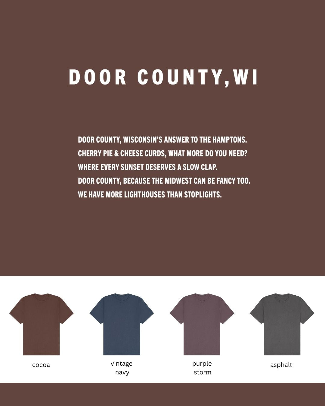 Door County Oversized Heavyweight T-Shirt – Midwest Fancy Tee