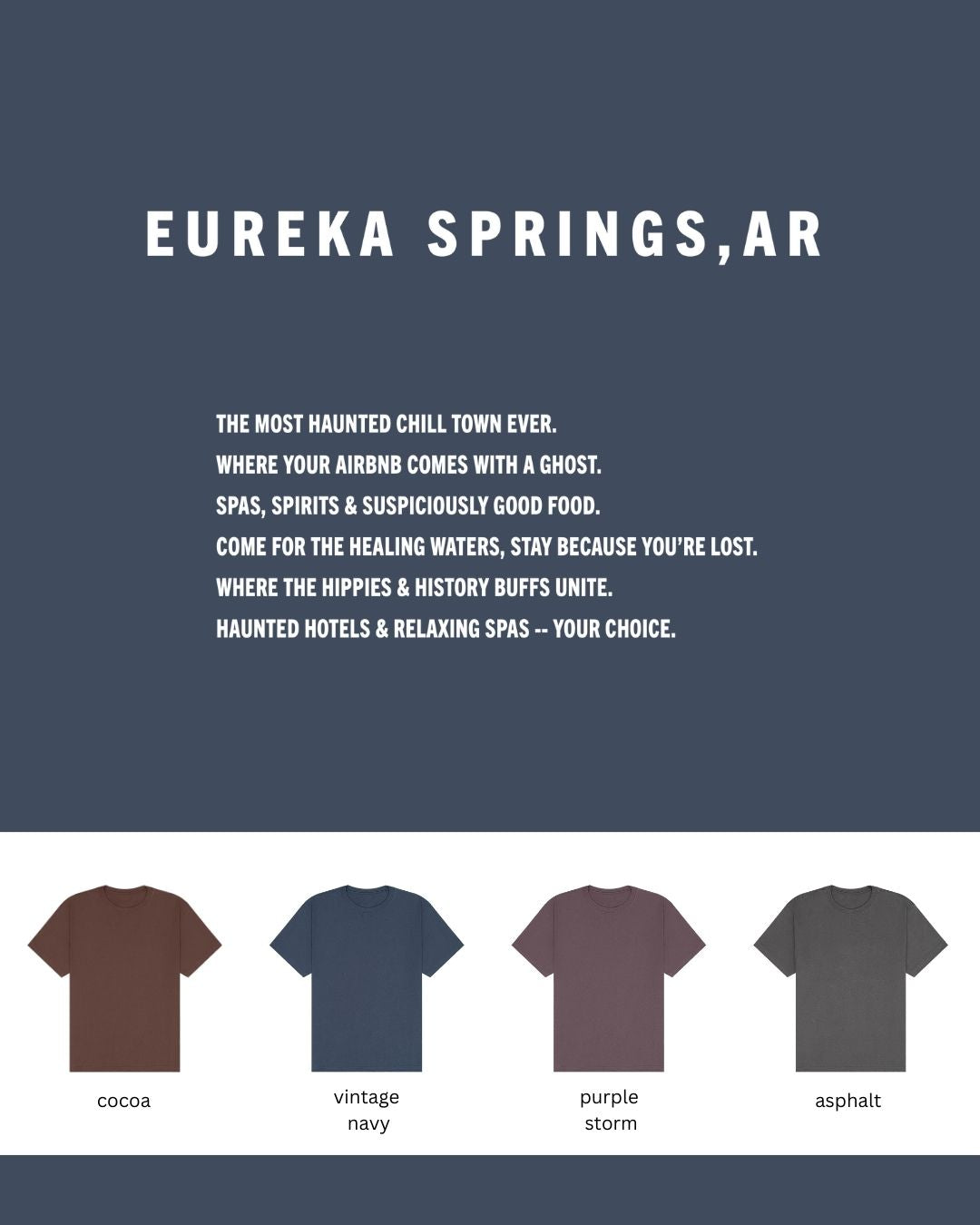 Eureka Springs Oversized Heavyweight T-Shirt – Ghosts, Spas & Hippies Tee