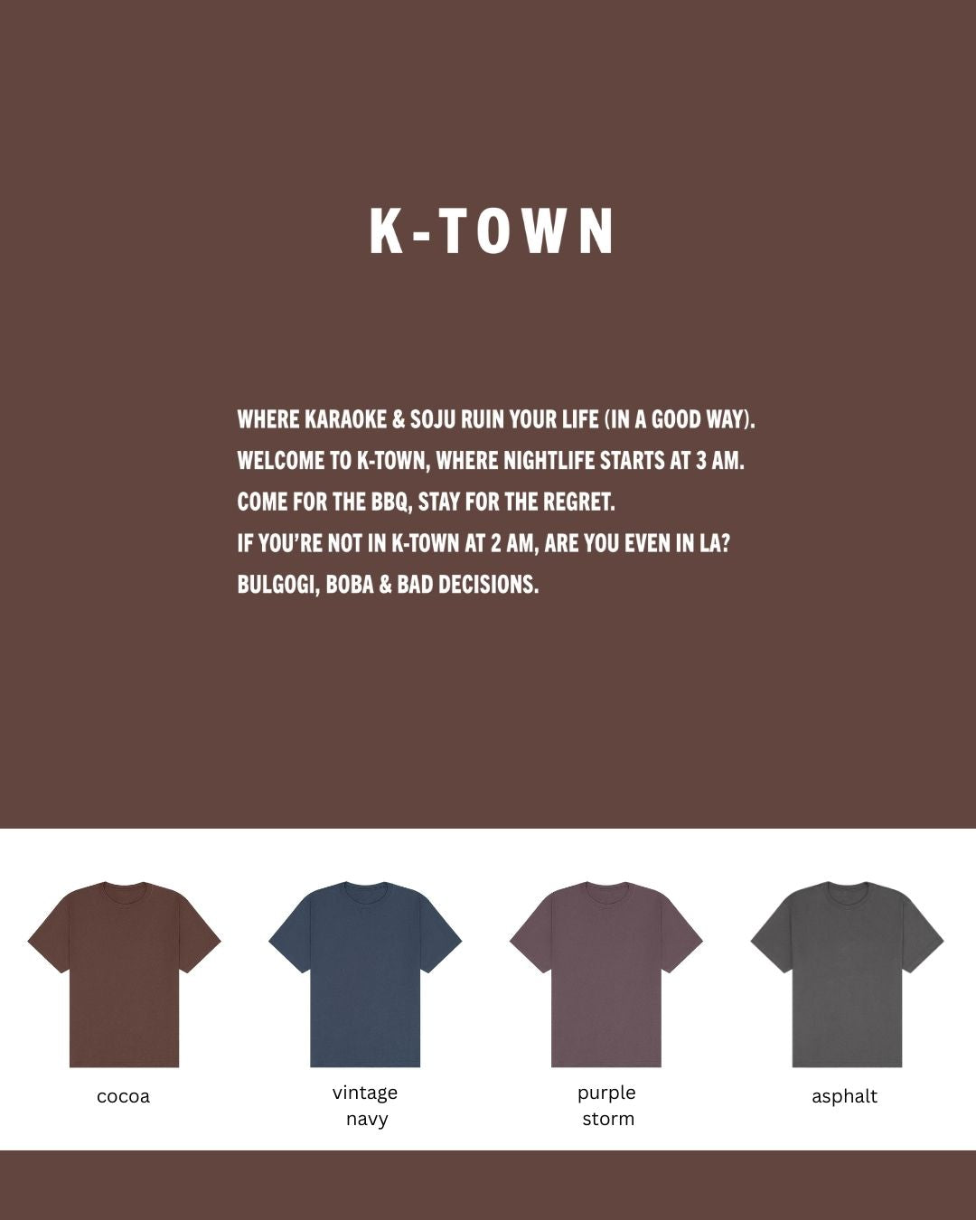 K-Town Oversized Heavyweight T-Shirt – Bulgogi & Bad Decisions Tee
