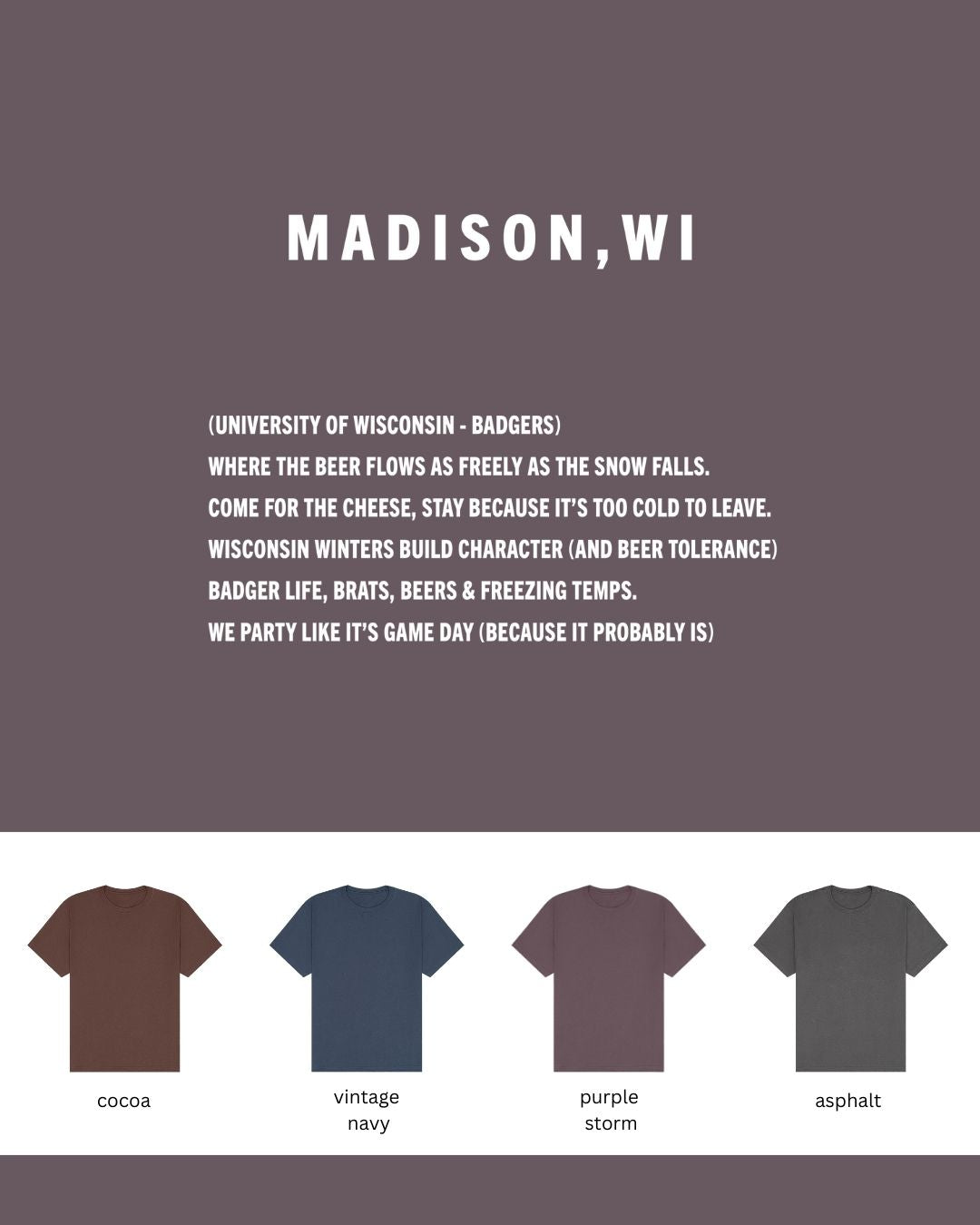 Madison, WI – Reppin’ Collection Oversized Tee