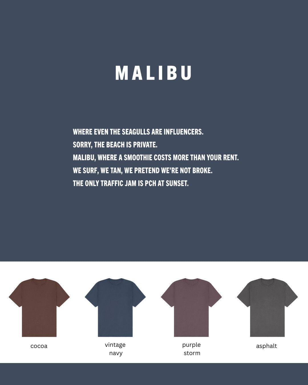 Malibu, CA Heavyweight Oversized Tee – Reppin’ Collection