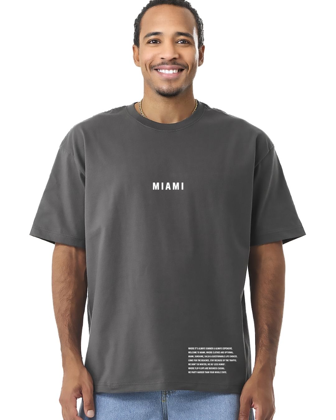 Miami Oversized Heavyweight T-Shirt – Flip-Flops & Fire Salsa Edition
