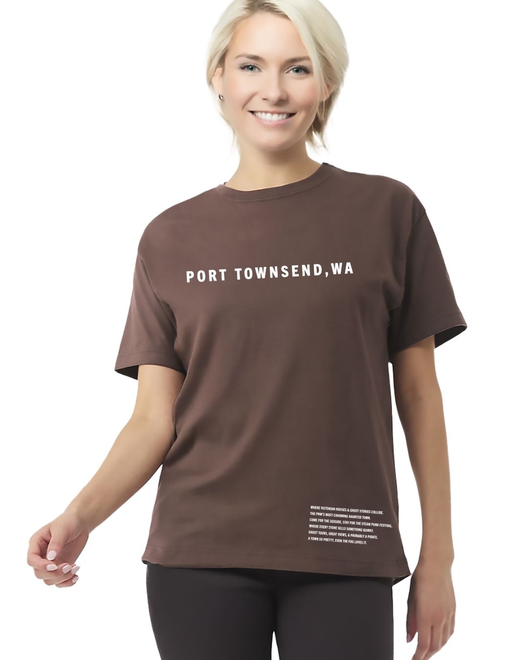 Port Townsend, WA Oversized Heavyweight T-Shirt – Spooky Charm, Salty Air & Steampunk Sass