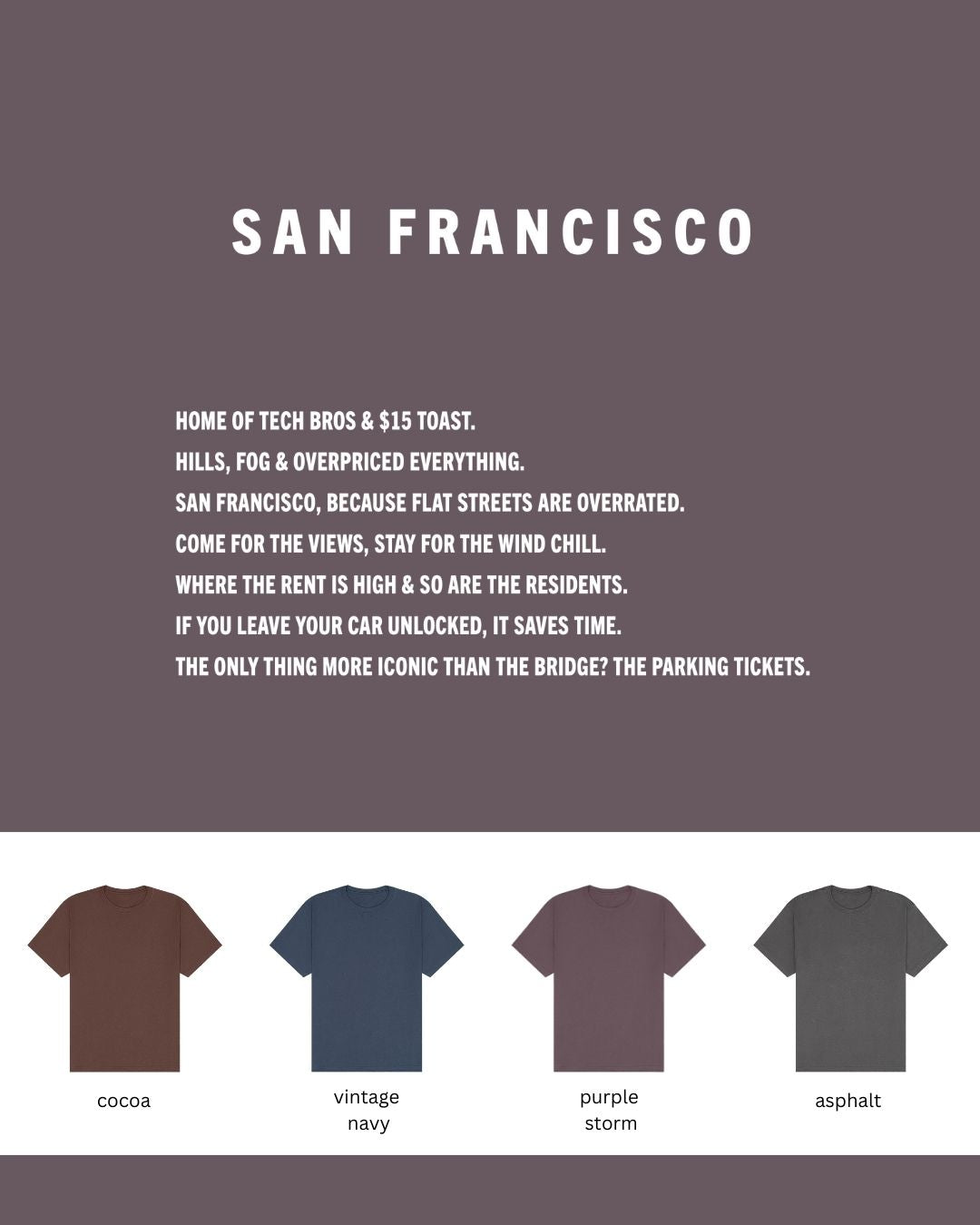 San Francisco Oversized Heavyweight T-Shirt – Bay Vibes & Bridge Toll Sass