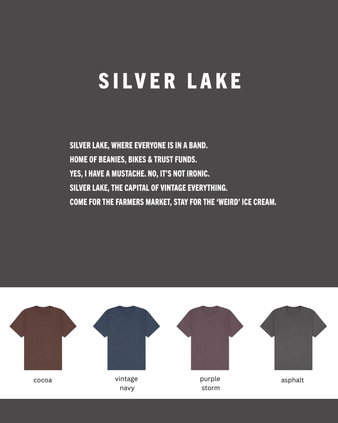Silver Lake Oversized Heavyweight T-Shirt – Ironic Mustaches & Indie Vibes
