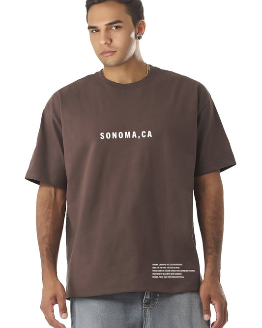 Sonoma, CA Oversized Heavyweight T-Shirt – Wine Country Cool, No Snobbery Required