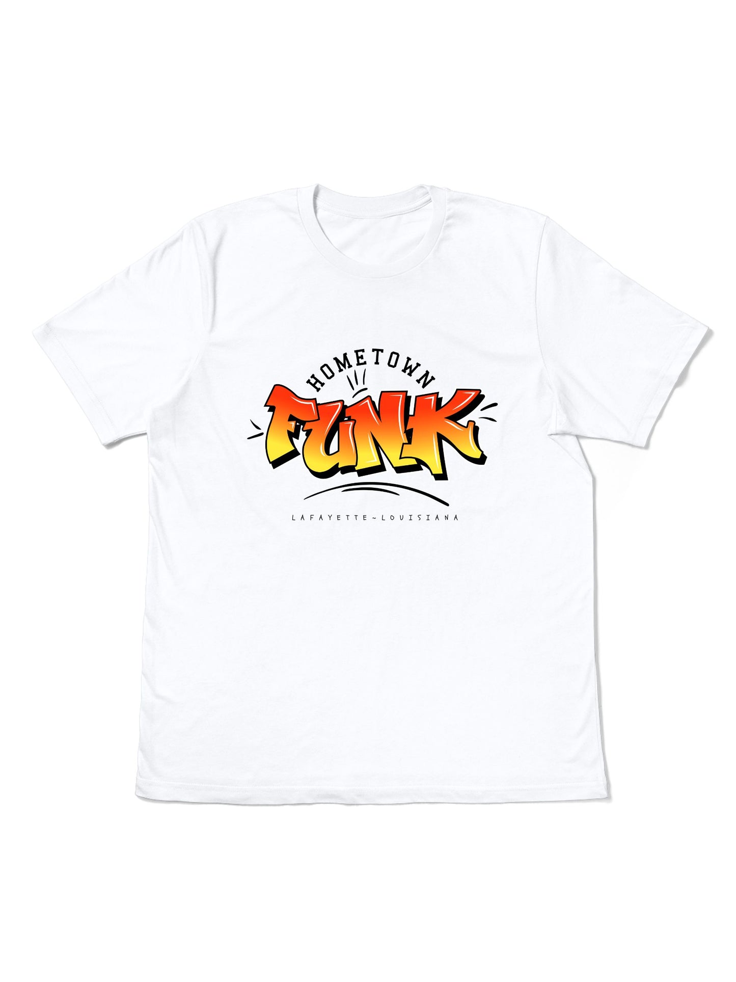 Lafayette-louisiana hometown funk t-shirt in white