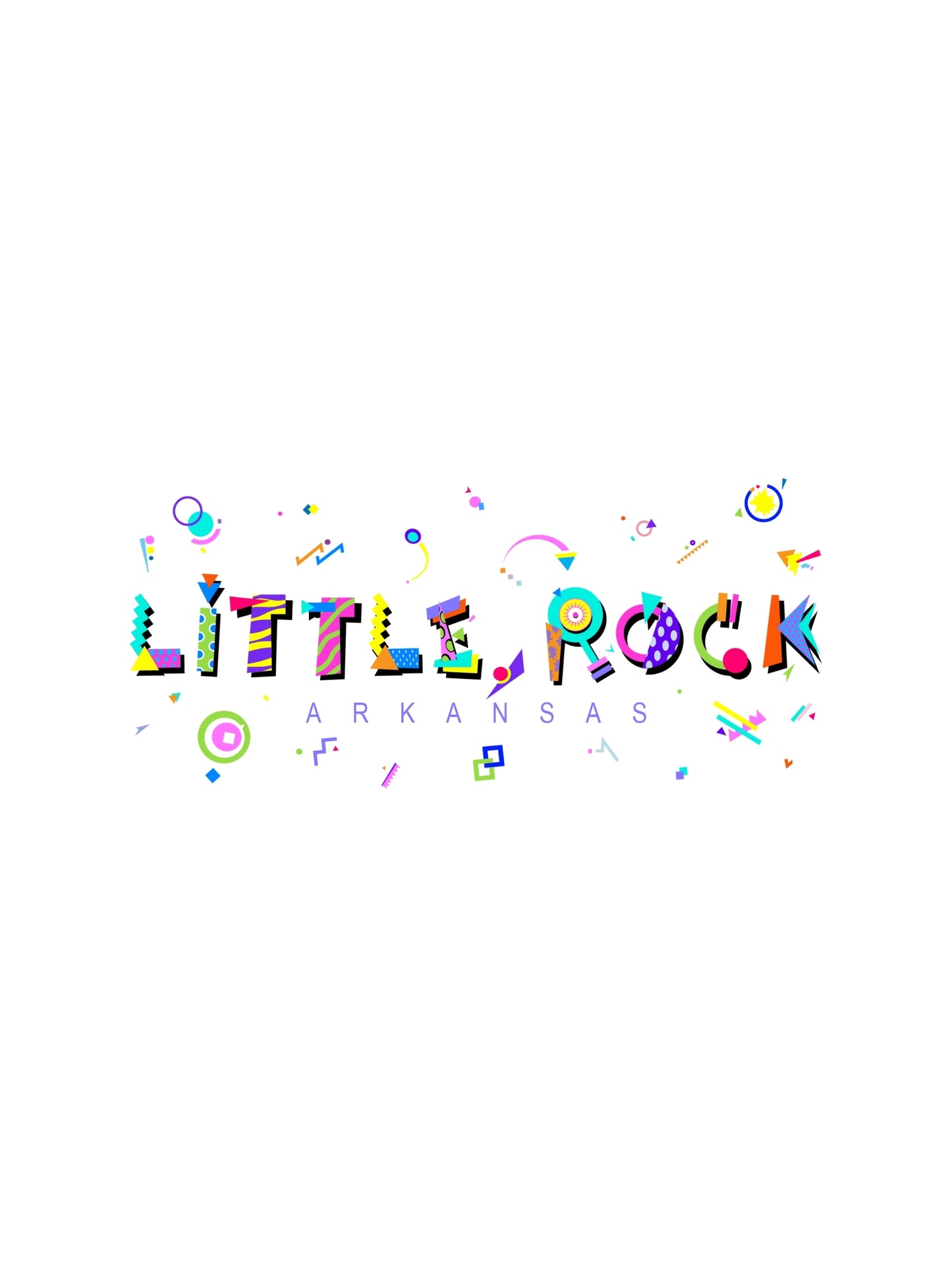 Little Rock POPtype T-Shirt – Bold, Retro, and Full of Southern Charm