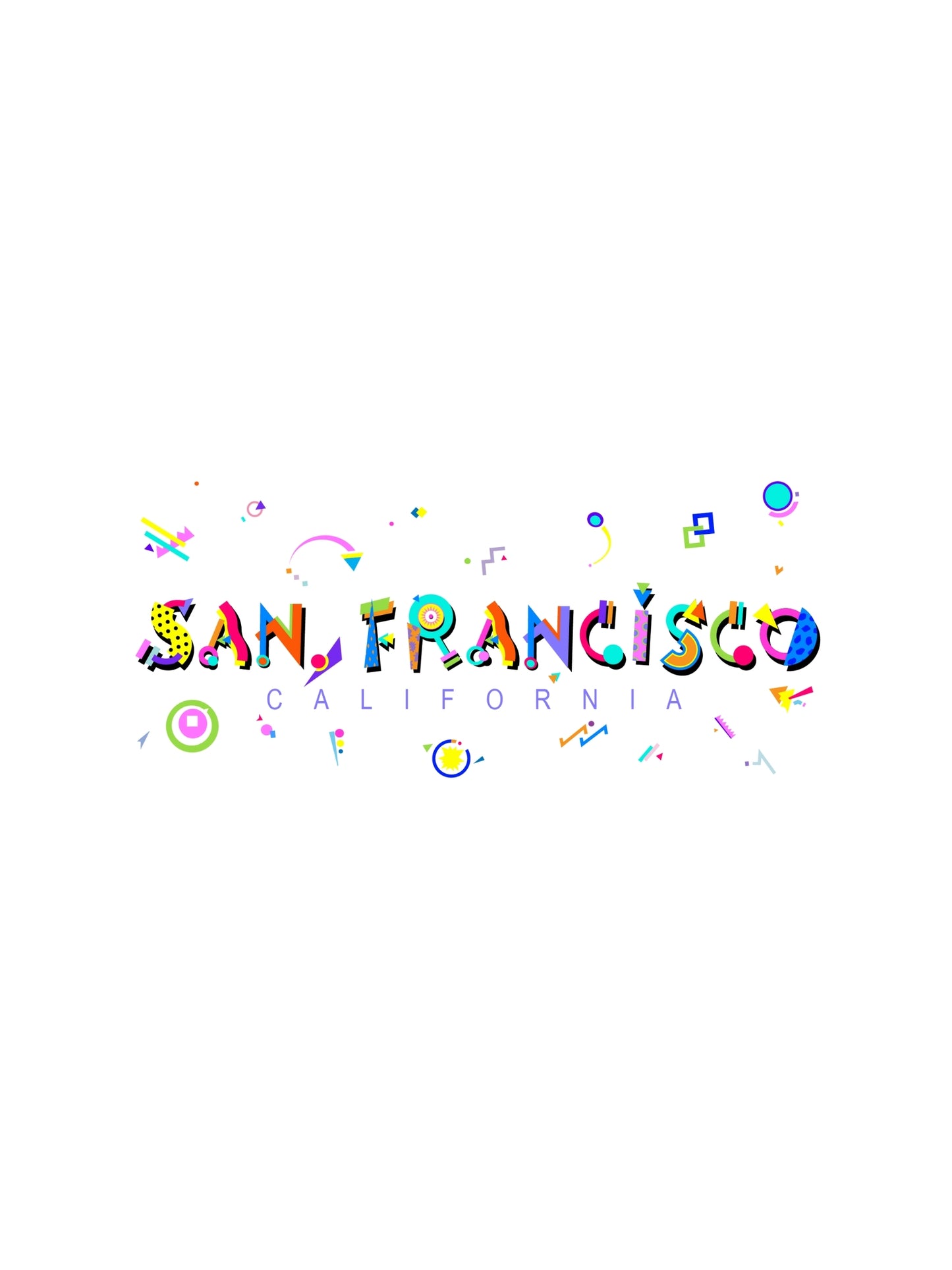 san francisco california memphis style tee