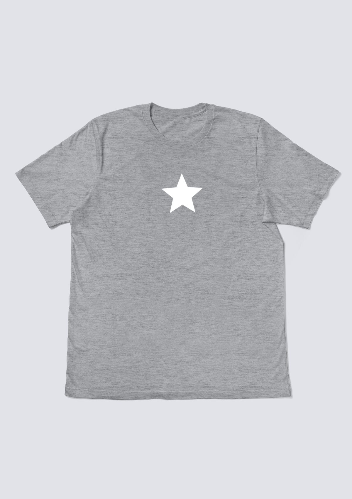 Gray t-shirt with a white star
