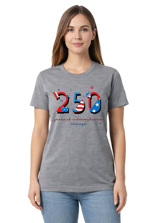 Chicago USA 250 T-Shirt | 250 Years of Independence POPtype™ Tee