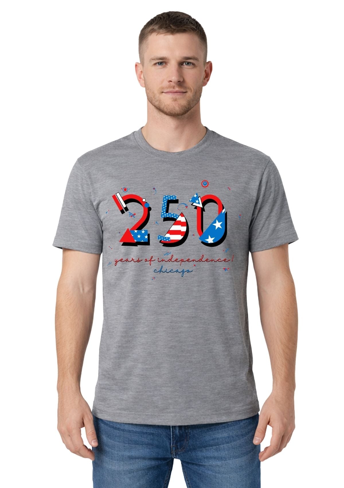 Chicago USA 250 T-Shirt | 250 Years of Independence POPtype™ Tee