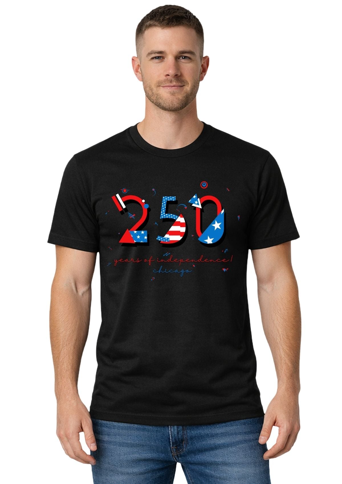Chicago USA 250 T-Shirt | 250 Years of Independence POPtype™ Tee