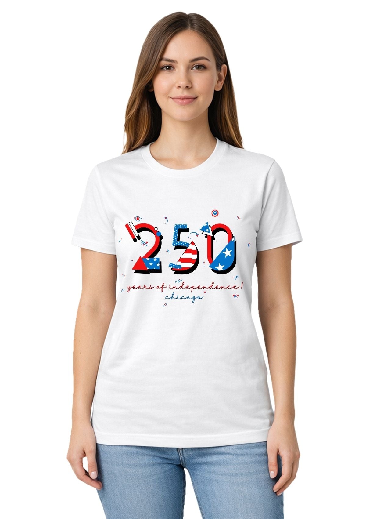 Chicago USA 250 T-Shirt | 250 Years of Independence POPtype™ Tee