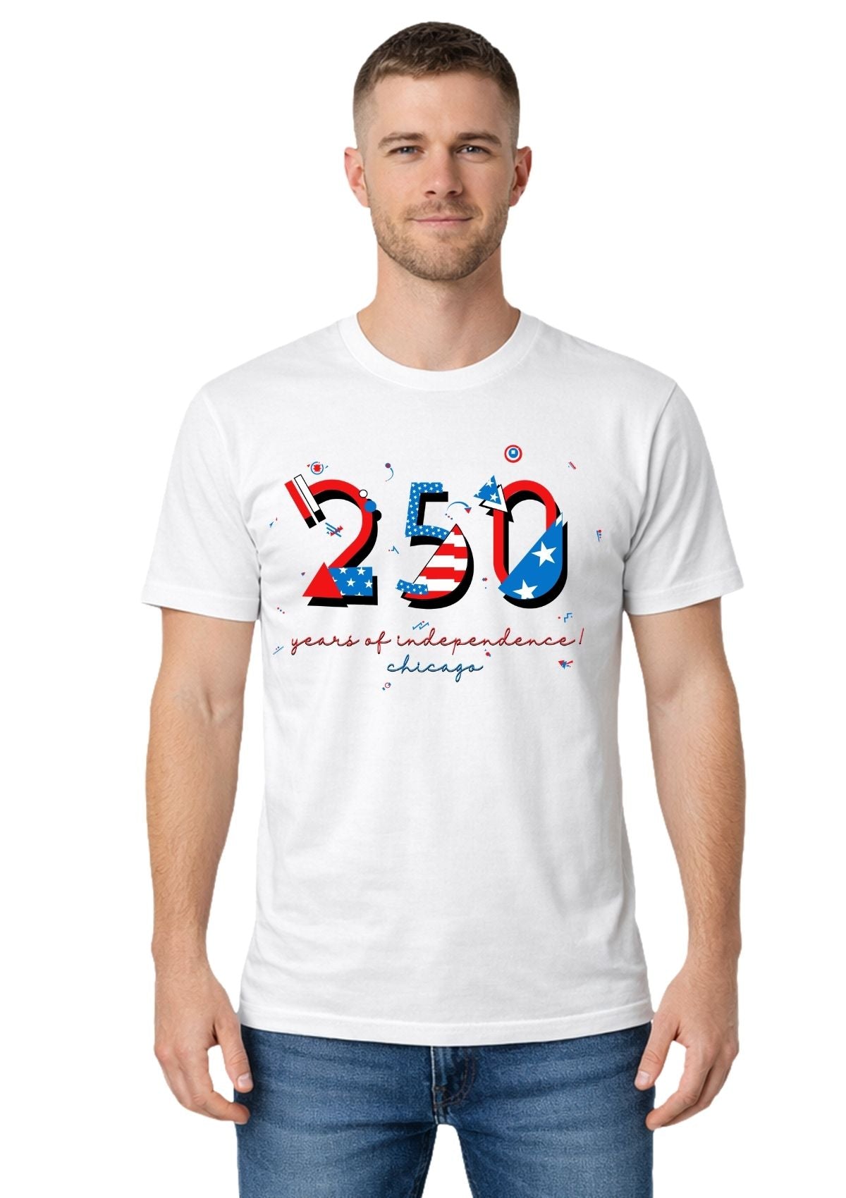 Chicago USA 250 T-Shirt | 250 Years of Independence POPtype™ Tee