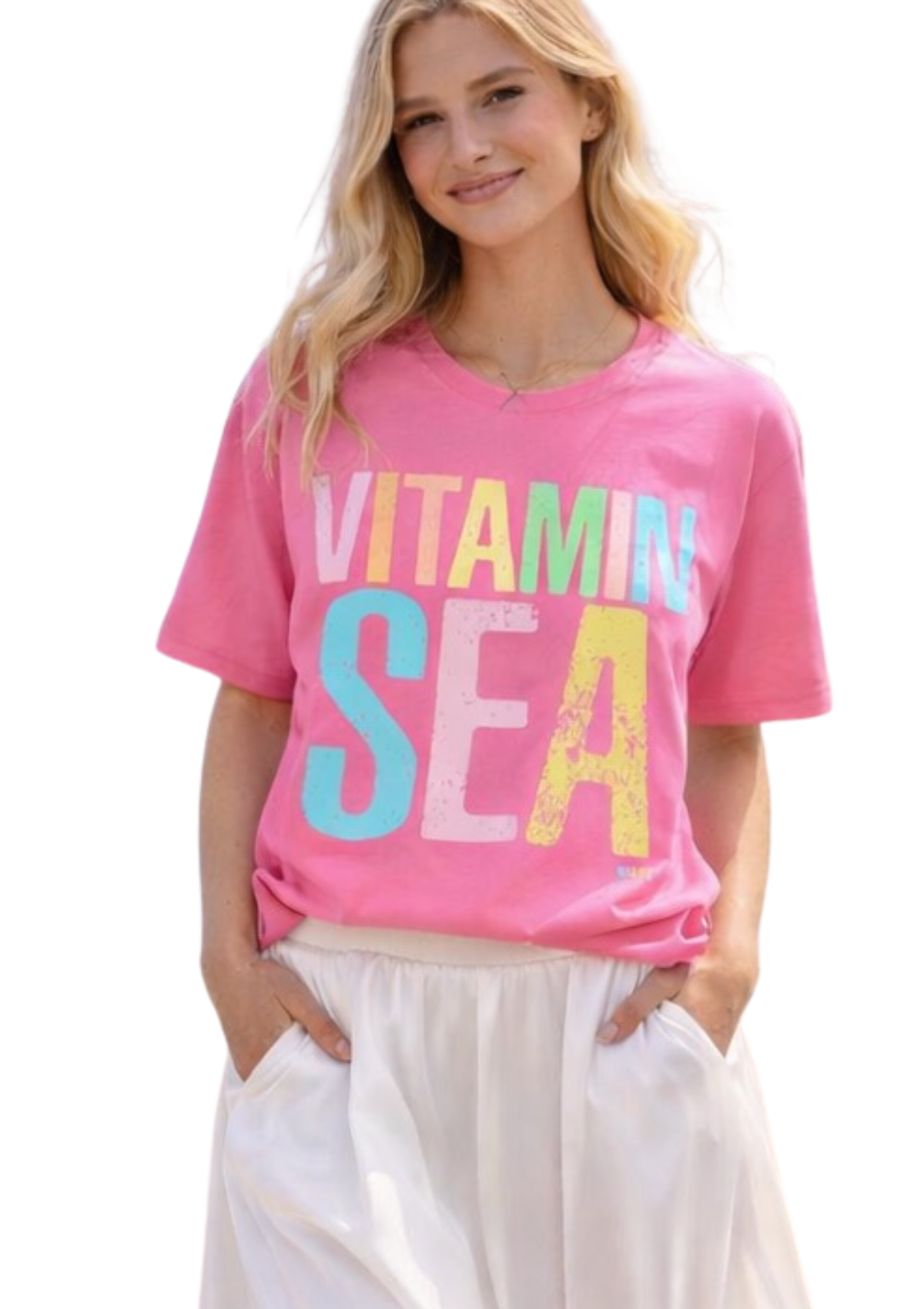 Miami “Vitamin Sea” T-Shirt – Sunset Pink
