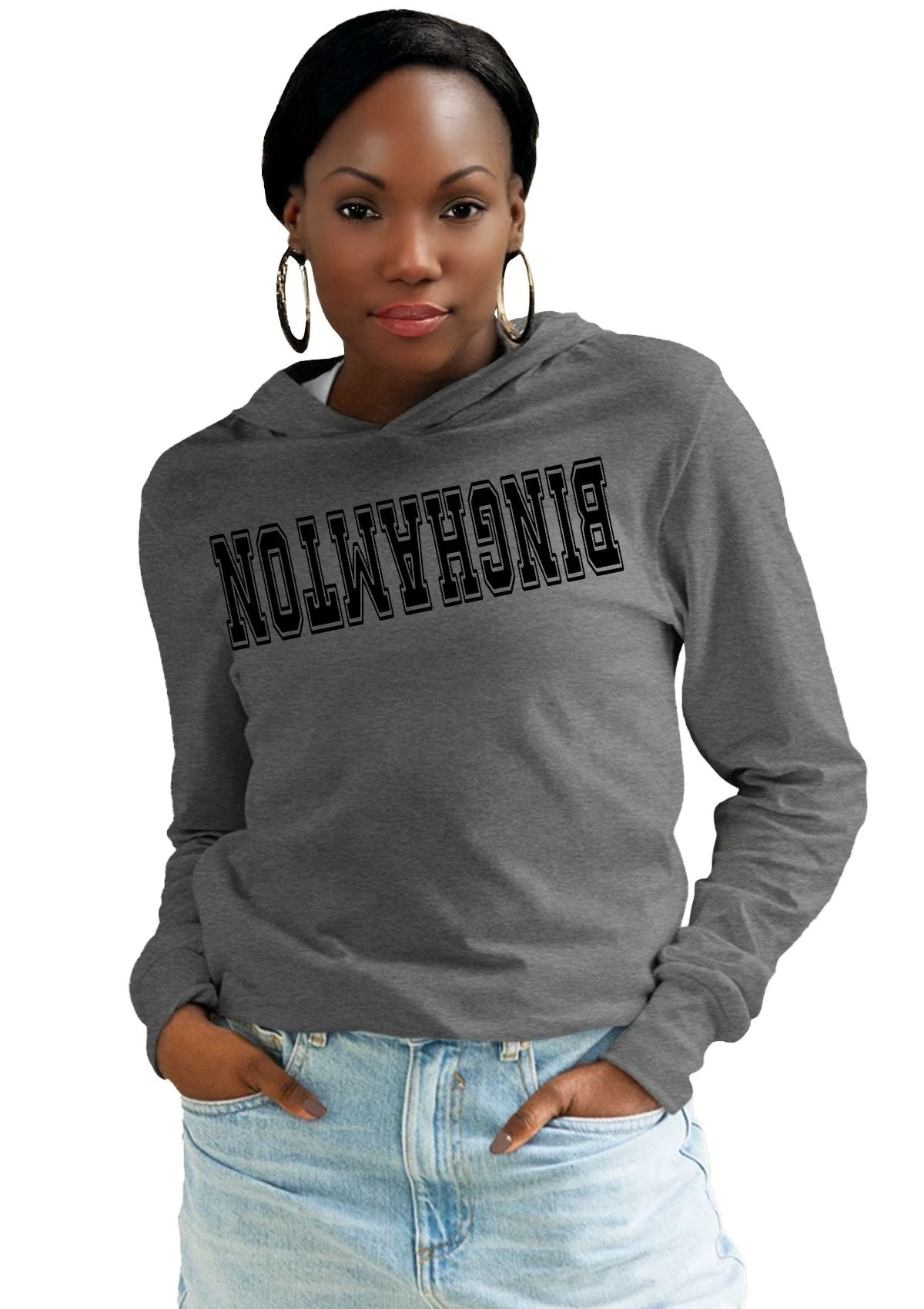 Binghamton, NY FlipSide Hoodie Tee – Where Nerdy Meets Ironic