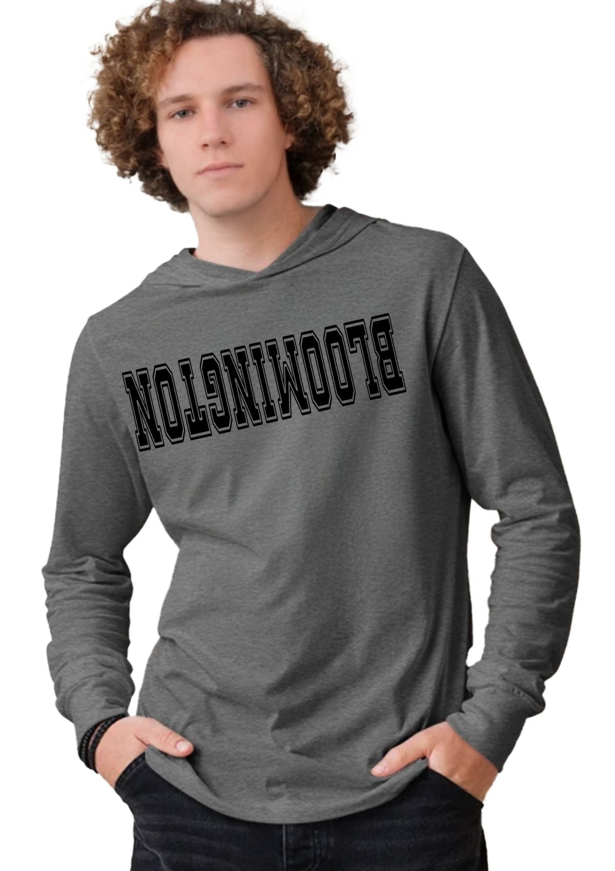 Bloomington FlipSide T-Shirt Hoodie — Where Midwest Cool Turns Heads