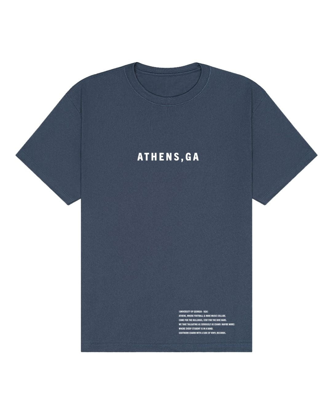 Athens, GA Unisex Oversized T-Shirt – Indie Spirit + Bulldog Pride