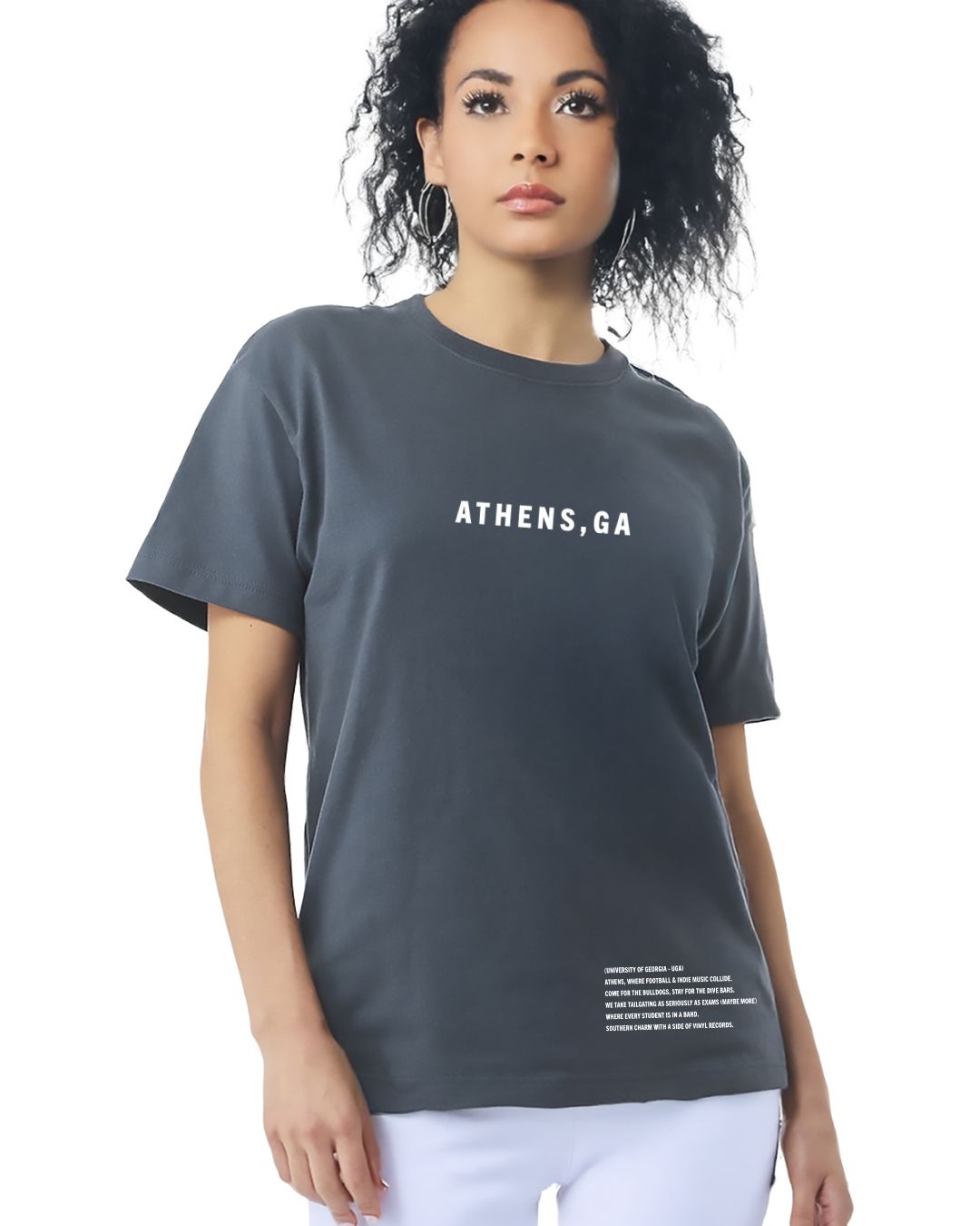 Athens, GA Unisex Oversized T-Shirt – Indie Spirit + Bulldog Pride