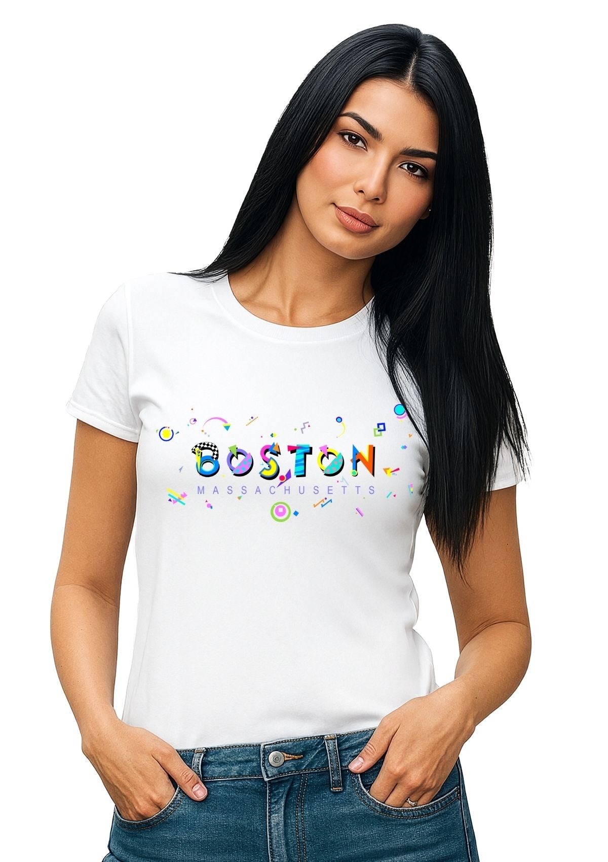 Boston, Massachusetts POPtype T-Shirt - Historic & Hip ✨