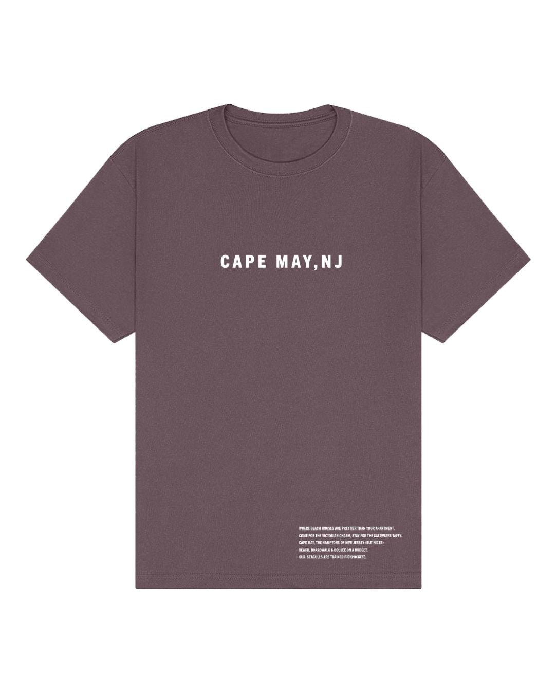 Cape May, NJ Oversized Heavyweight Tee – Boujee Boardwalk Energy