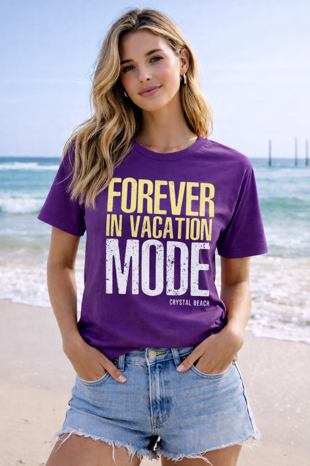 Clearwater Beach - Forever in Vacation Mode” T-Shirt