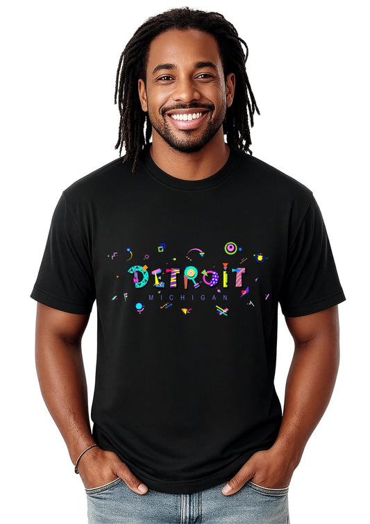 Detroit, Michigan POPtype T-Shirt - Motor City Power 🚗