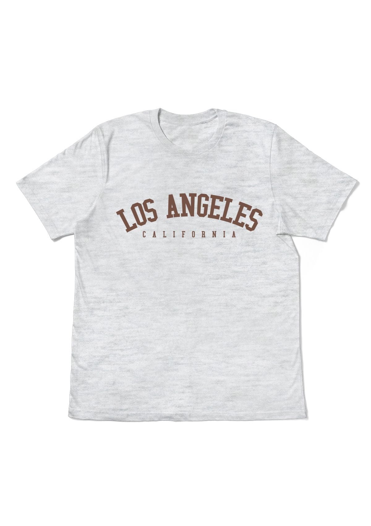 Athletic Gray t-shirt with 'Los Angeles California' text 