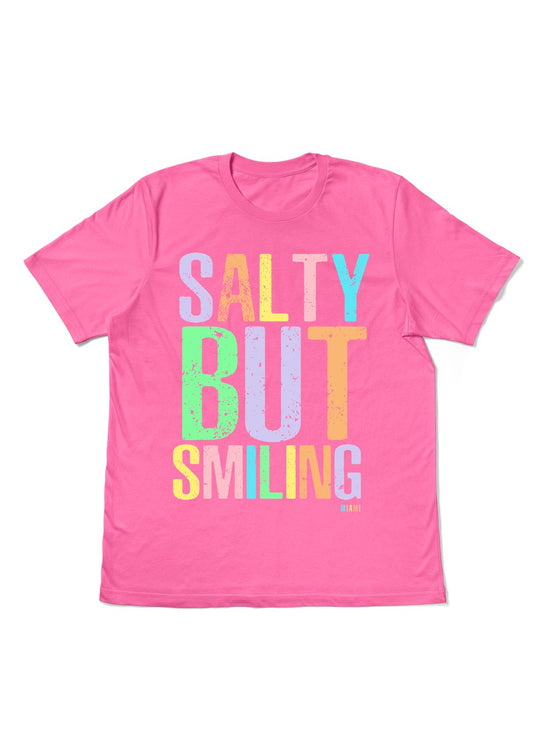 Miami “Salty But Smiling” T-Shirt – Sunset Pink