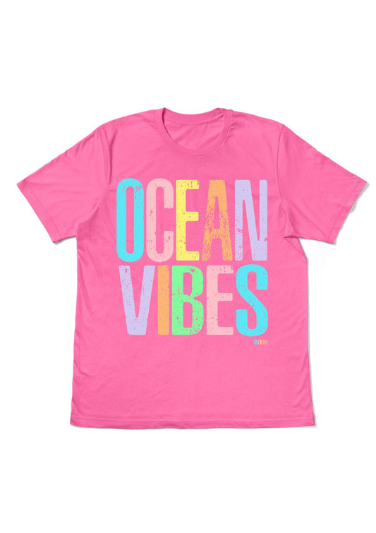 Miami “Ocean Vibes” T-Shirt – Sunset Pink