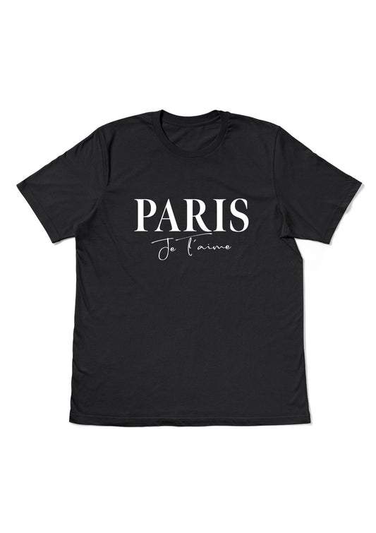 PARIS “Je t’aime” Graphic Tee (Black)