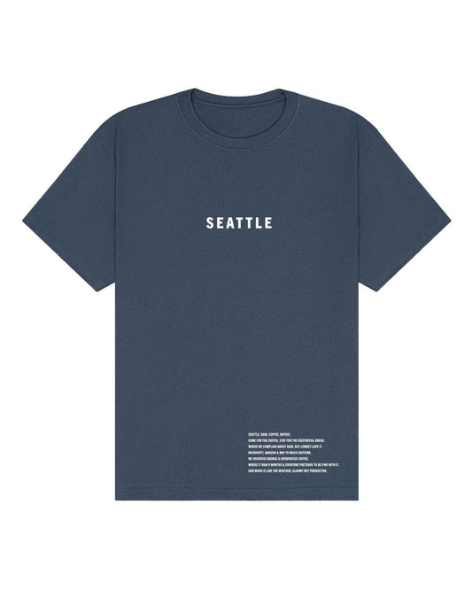 Seattle Oversized Heavyweight T-Shirt – Rainy Day Realness, Brewed Daily