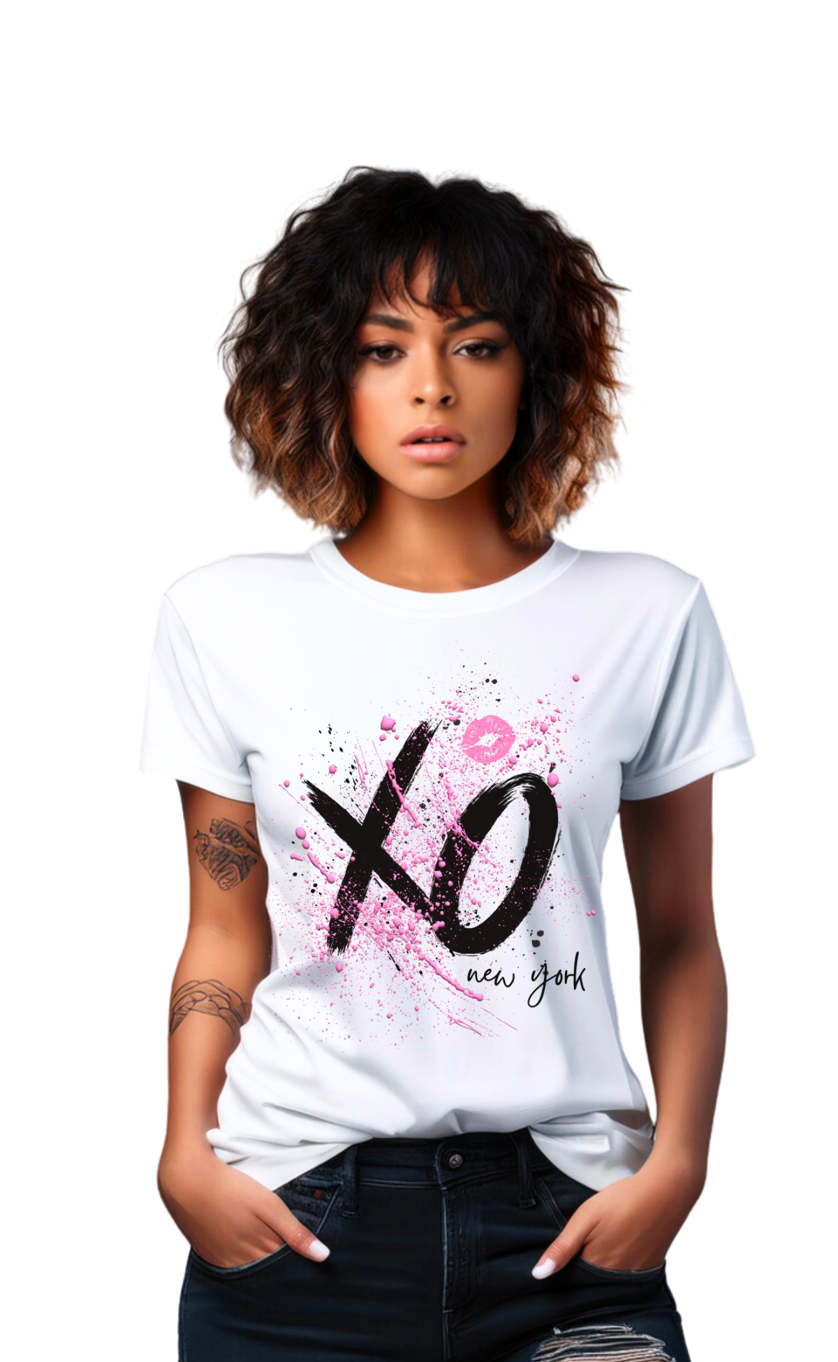 XO New York City Graphic T-Shirt – White