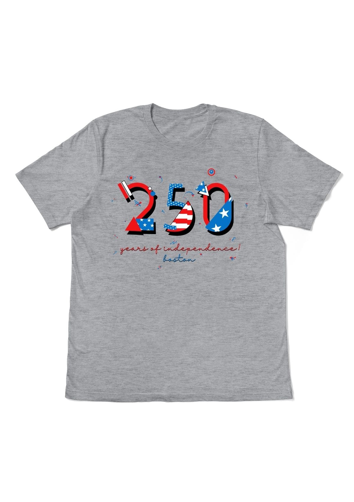 Boston USA 250 t-shirt athletic grey 1776 2026
