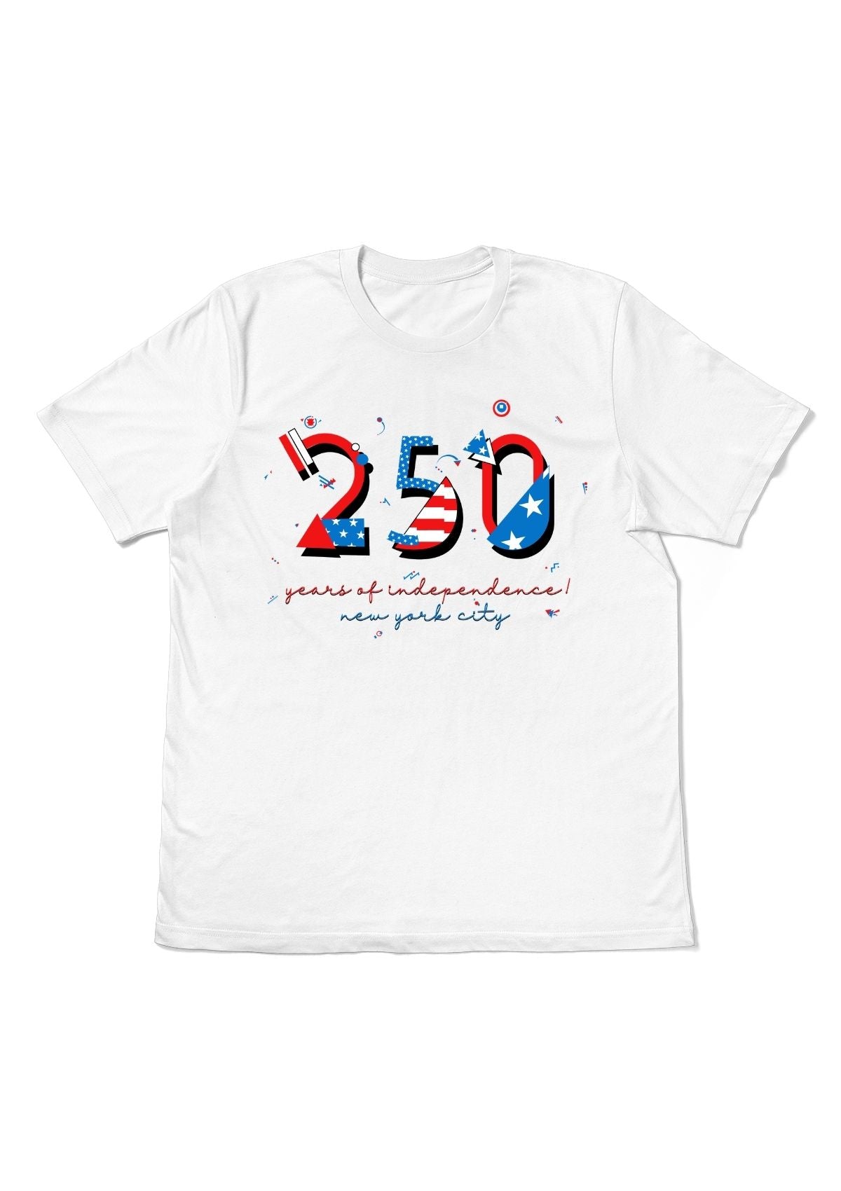 New York City USA 250 t-shirt white 250 years of independence design