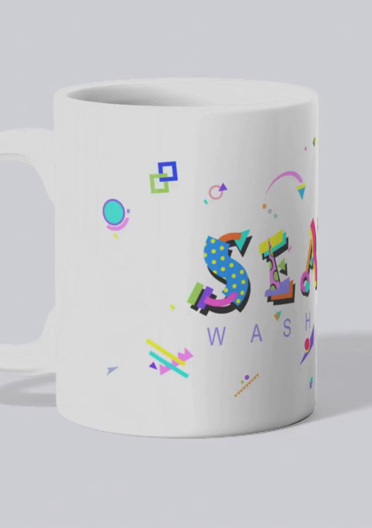 Seattle POPtype™ Mug – 11oz Ceramic Coffee Cup