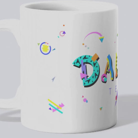 Dallas Texas mug in the POPtype font