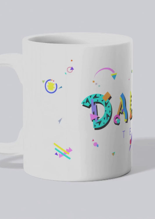 Dallas Texas mug in the POPtype font