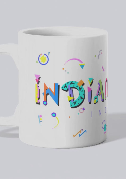 Indianapolis Indiana POPtype™ Mug - 11oz Ceramic Coffee Cup