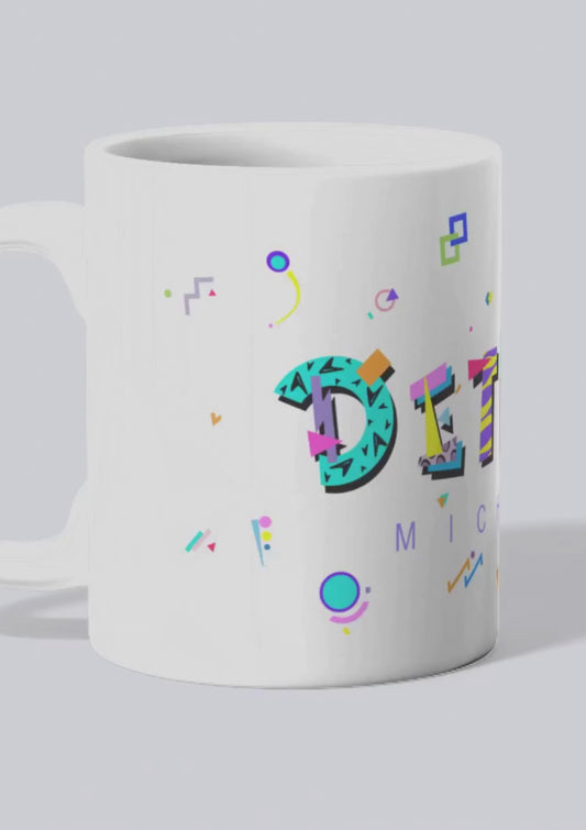 Detroit Michigan POPtype™ Mug - 11oz Ceramic Coffee Cup